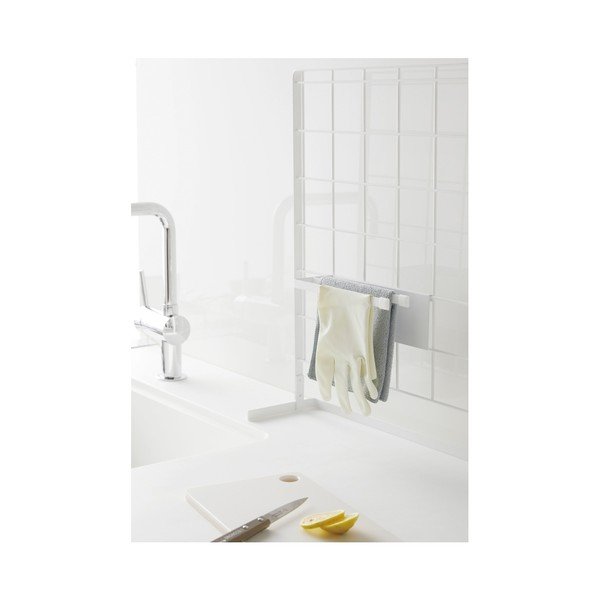 Biały wieszak na ścierkę na organizer-kratkę YAMAZAKI Tower Grid-image-1