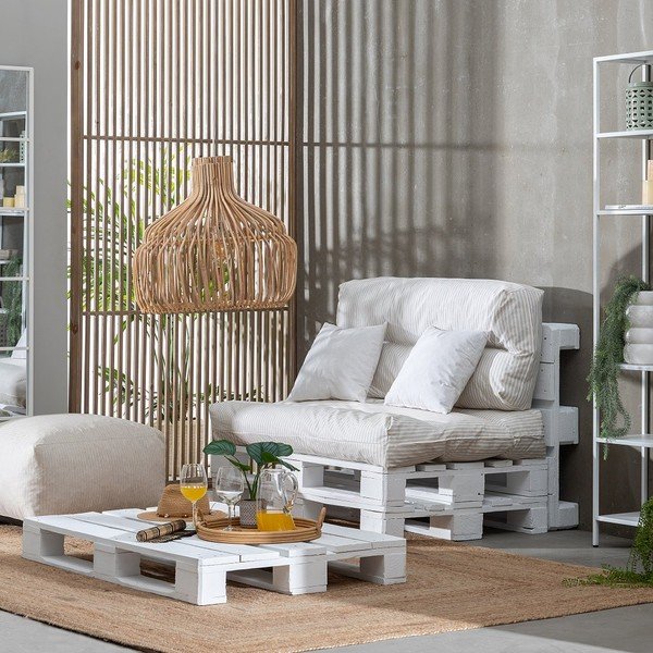 Biało-beżowe ogrodowe poduszki do siedzenia na palety zestaw 4 szt. 80x112 cm – Ixia-image-3