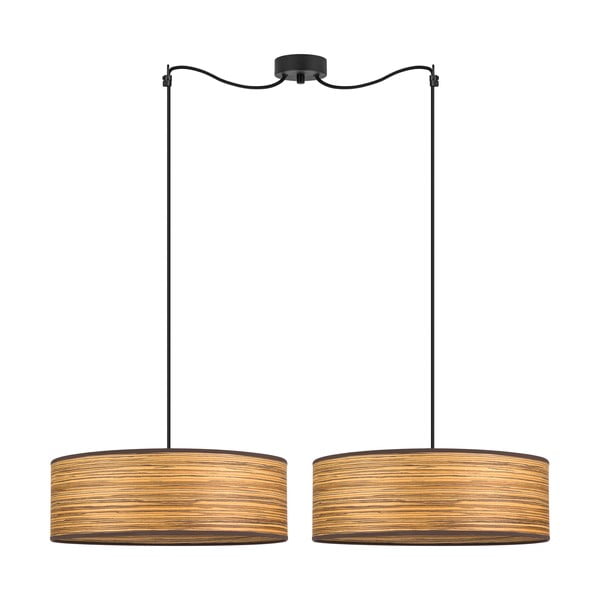 Brązowa podwójna lampa wisząca Sotto Luce Ocho XL, ⌀ 45 cm