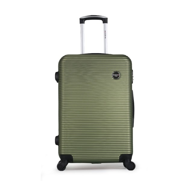Zielona walizka na kółkach BlueStar Porto, 39 l