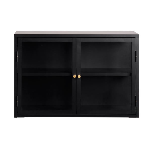 Czarna metalowa witryna 90x60 cm Carmel – Unique Furniture