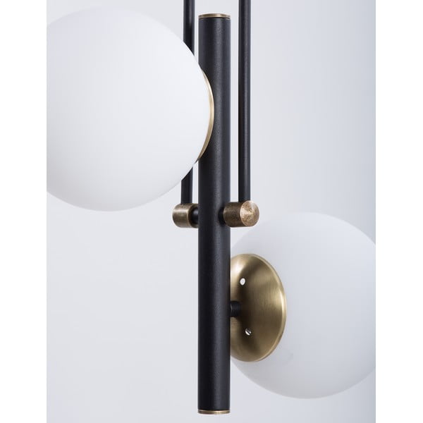 Czarno-biała lampa sufitowa ze szklanym kloszem ø 15 cm Libra – Squid Lighting-image-3