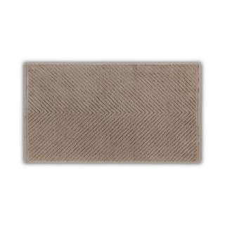 Brązowy bawełniany ręcznik 71x40 cm Chevron – Foutastic