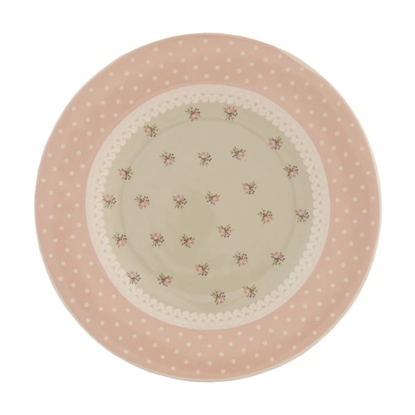 Ceramiczny talerz Clayre Roses, 21 cm