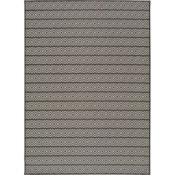 Ciemnoszary dywan zewnętrzny Universal Tokio Stripe, 60x110 cm