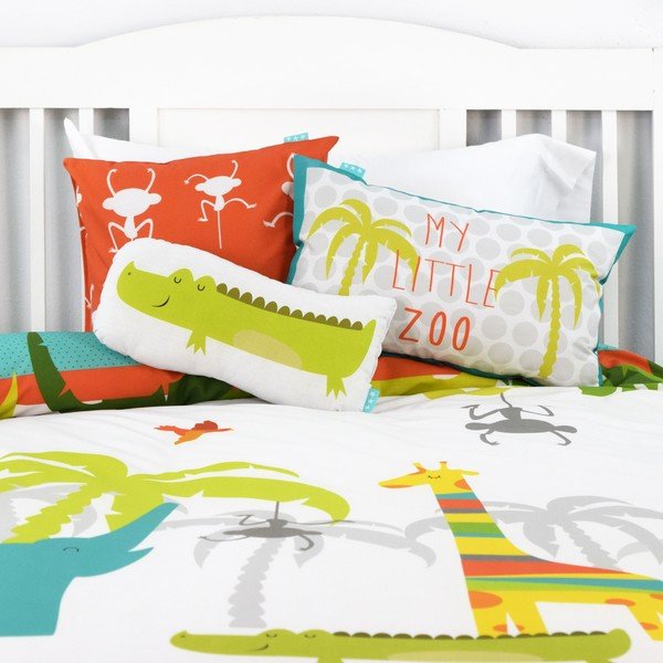 Bawełniana dwustronna poszewka na poduszkę Baleno ZOO, 50x30 cm-image-1