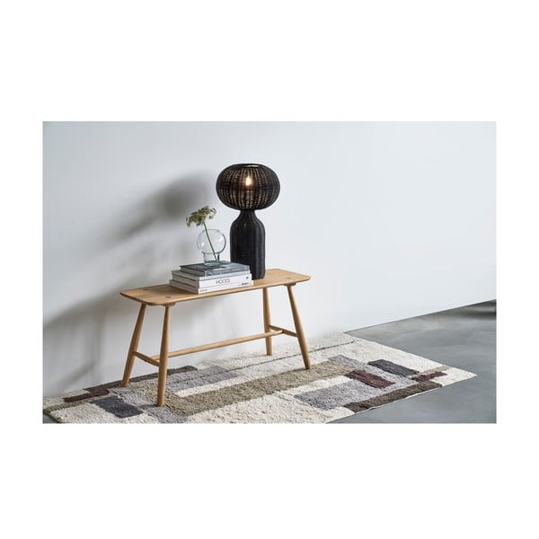 Czarna lampa stołowa z rattanowym kloszem (wysokość 43 cm) Werna – Villa Collection-image-1