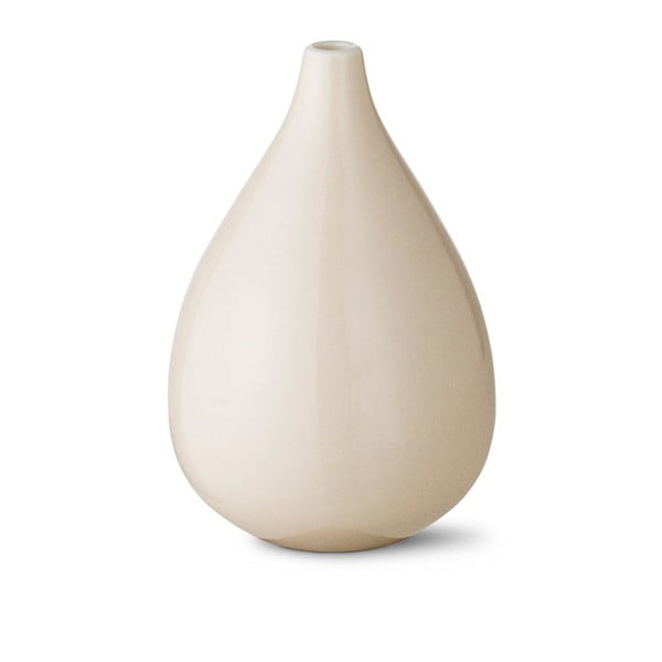 Kremowy wazon ręcznie robiony Anne Black Drop, wys. 11 cm