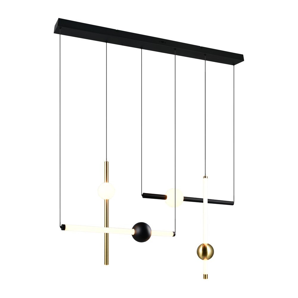 Lampa wisząca LED w czarno-złotym kolorze ze ściemniaczem Melita – Trio (zdjęcie 5)