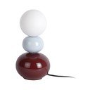 Bordowa/jasnoniebieska lampa stołowa ceramiczna (wysokość 26 cm) Firenze Pellet – Leitmotiv