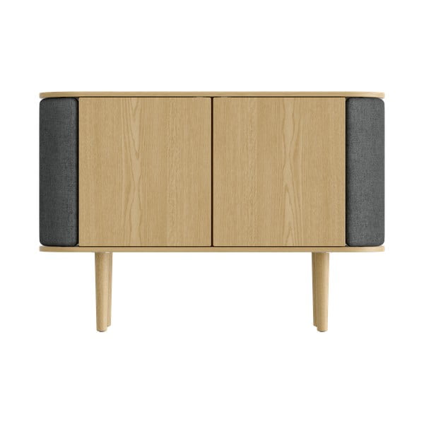 Antracytowa niska komoda w dekorze dębu 109x75 cm Treasures – UMAGE-image-3