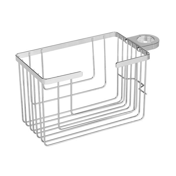 Półka łazienkowa ze stali nierdzewnej w kolorze srebra z połyskiem bez wiercenia Valognes – Wenko