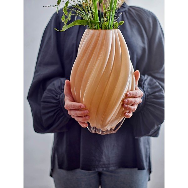 Pomarańczowy szklany wazon (wysokość 30 cm) Kanji – Bloomingville-image-2