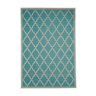 Turkusowy dywan odpowiedni na zewnątrz Floorita Intreccio, 135x190 cm