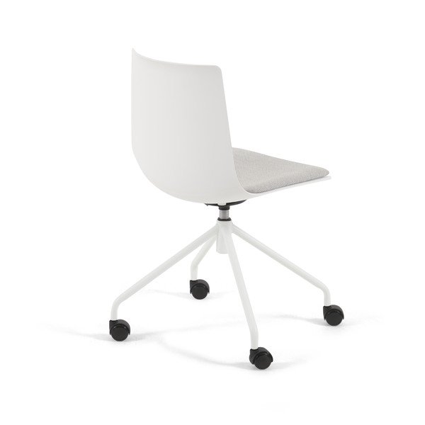 Białe krzesło biurowe Kave Home Ralfi-image-4