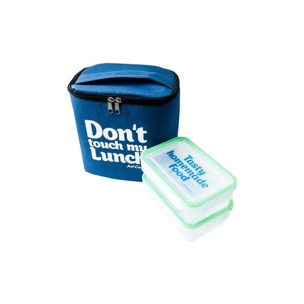 Torba na
  lunch i dwa pojemniki Pack & Go Don't Touch My Lunch Blue