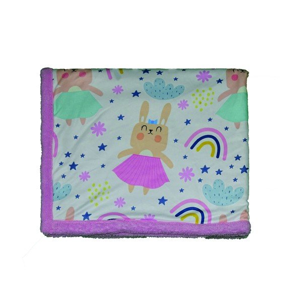 Różowy/beżowy koc dziecięcy 80x100 cm – OYO kids