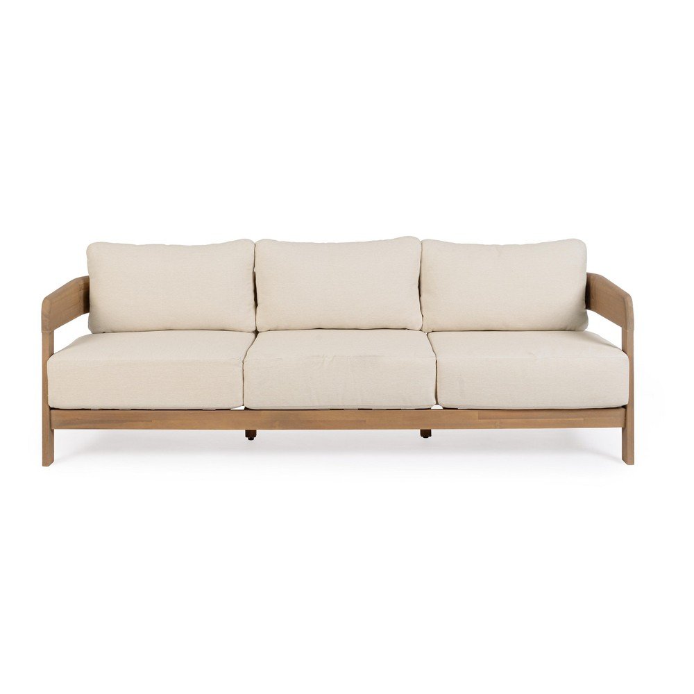 Sofa ogrodowa z litego drewna akacjowego w naturalnym kolorze Pablo – Bizzotto