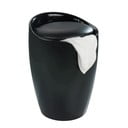 Czarny kosz na pranie i taboret w jednym Wenko Candy, 20 l