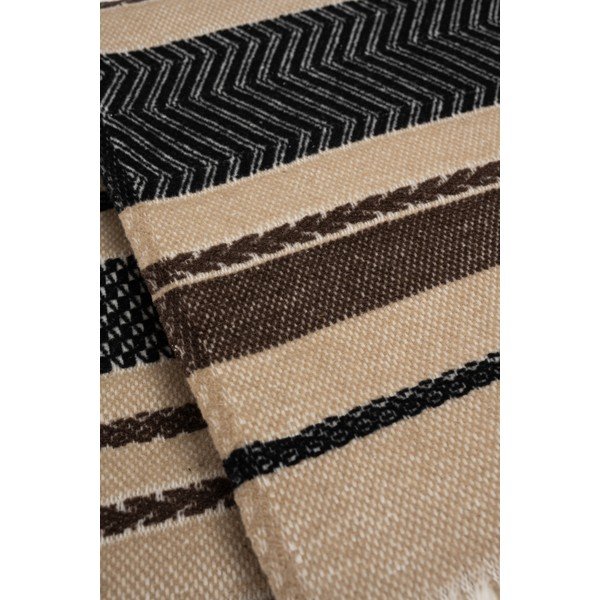Brązowy koc z mieszanki bawełny 140x180 cm Luxor – Euromant-image-3