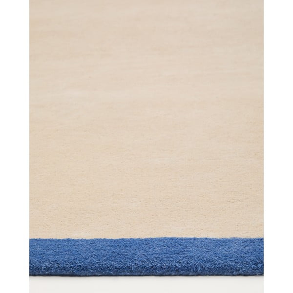 Niebiesko-beżowy bawełniany dywan 90x150 cm Nalim – Kave Home-image-3