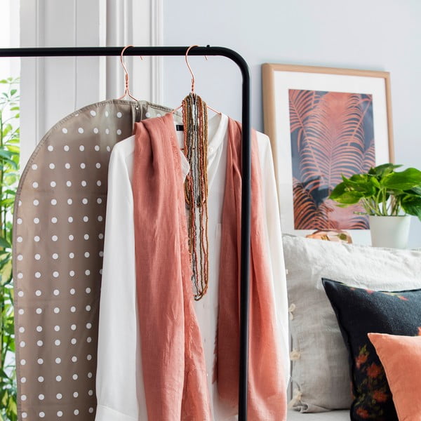 Beżowy pokrowiec na ubrania Compactor Dots, 137 cm-image-2