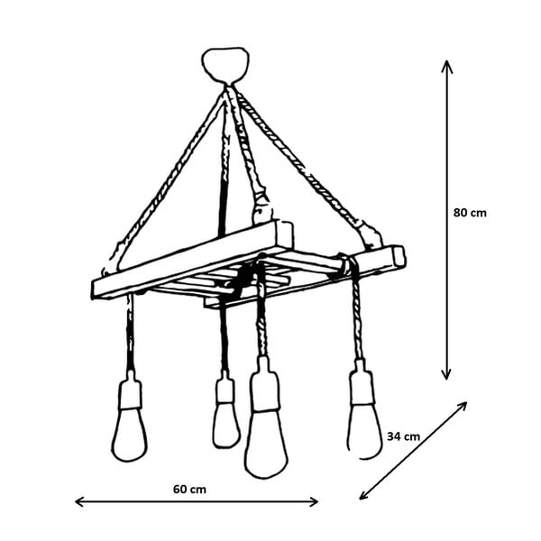 Brązowa lampa wisząca Halat – Opviq lights-image-3