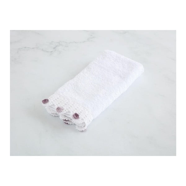 Biały ręcznik bawełniany Madame Coco, 30x46 cm