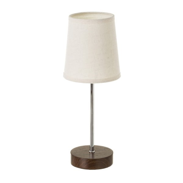 Biało-brązowa lampa stołowa z tekstylnym kloszem (wys. 34,5 cm) – Casa Selección