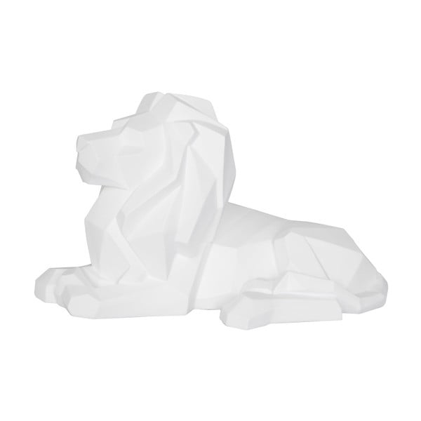 Matowa biała figurka w kształcie lwa PT LIVING Origami Lion
