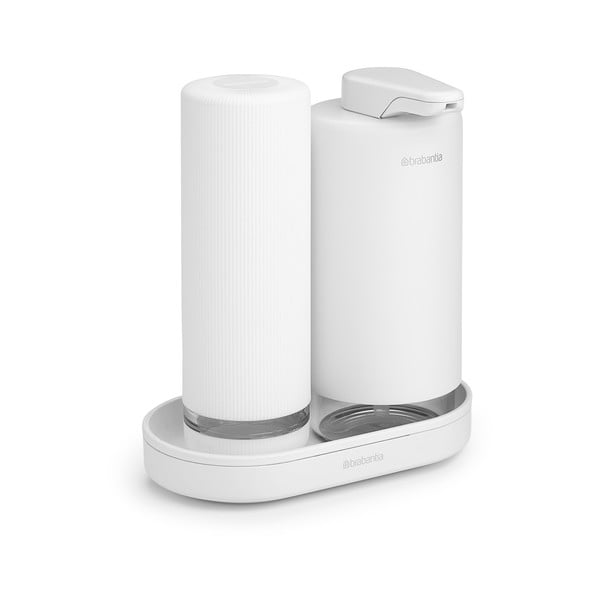 Biały plastikowy stojak na akcesoria do mycia naczyń SinkStyle – Brabantia