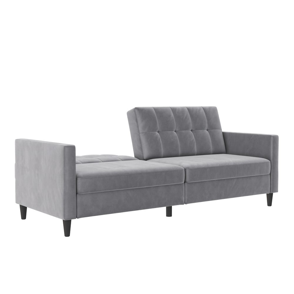 Jasnoszara aksamitna sofa 203 cm Hartford – Støraa (zdjęcie 11)