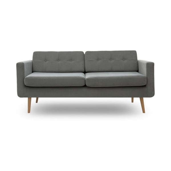 Sofa trzyosobowa VIVONITA Sondero Light Grey, naturalne nogi