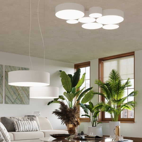 Biała lampa wisząca ø 35 cm Atis – Sollux-image-1