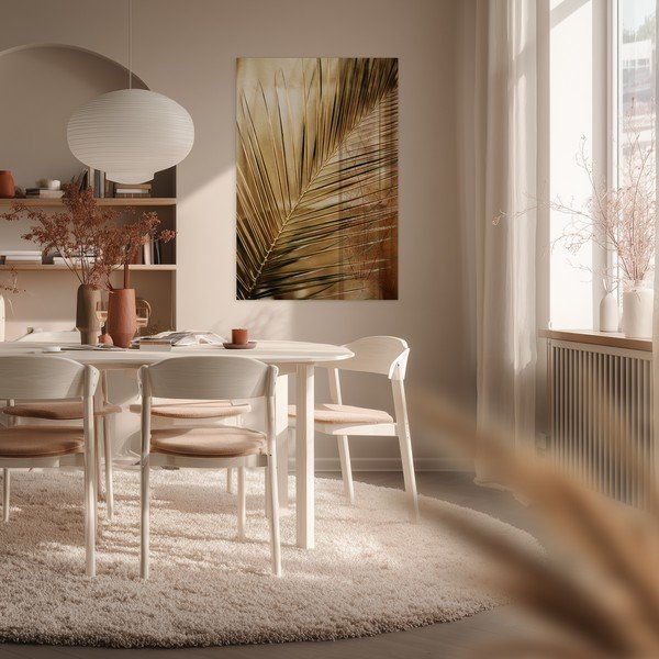Szklany obraz drukowany 80x120 cm Gold Palm  – Styler-image-1