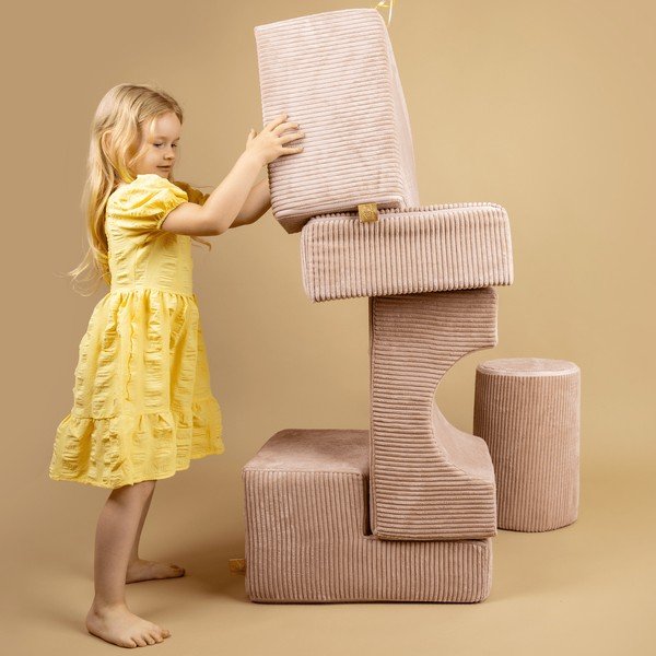 Turkusowy sztruksowy piankowy plac zabaw 4 szt. wysokość 30 cm 45x170 cm Montessori – Meowbaby-image-4