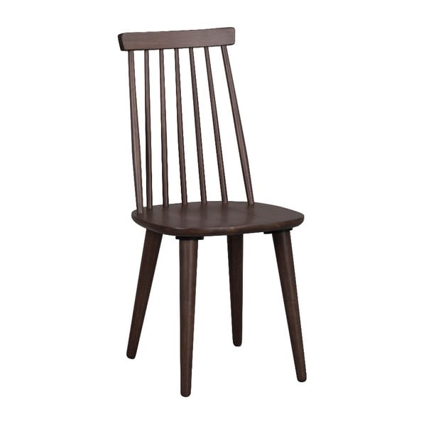 Brązowe krzesło do jadalni z drewna kauczukowca Rowico Lotta