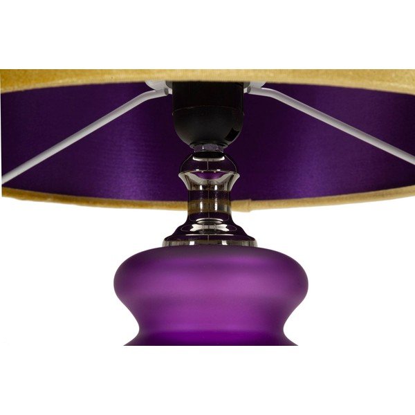Żółto-fioletowa lampa stołowa z tekstylnym kloszem (wysokość 57,5 cm) Milva Two – Mauro Ferretti-image-4