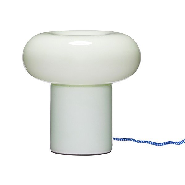 Jasnozielona szklana lampa stołowa (wysokość 22 cm) Hues – Hübsch