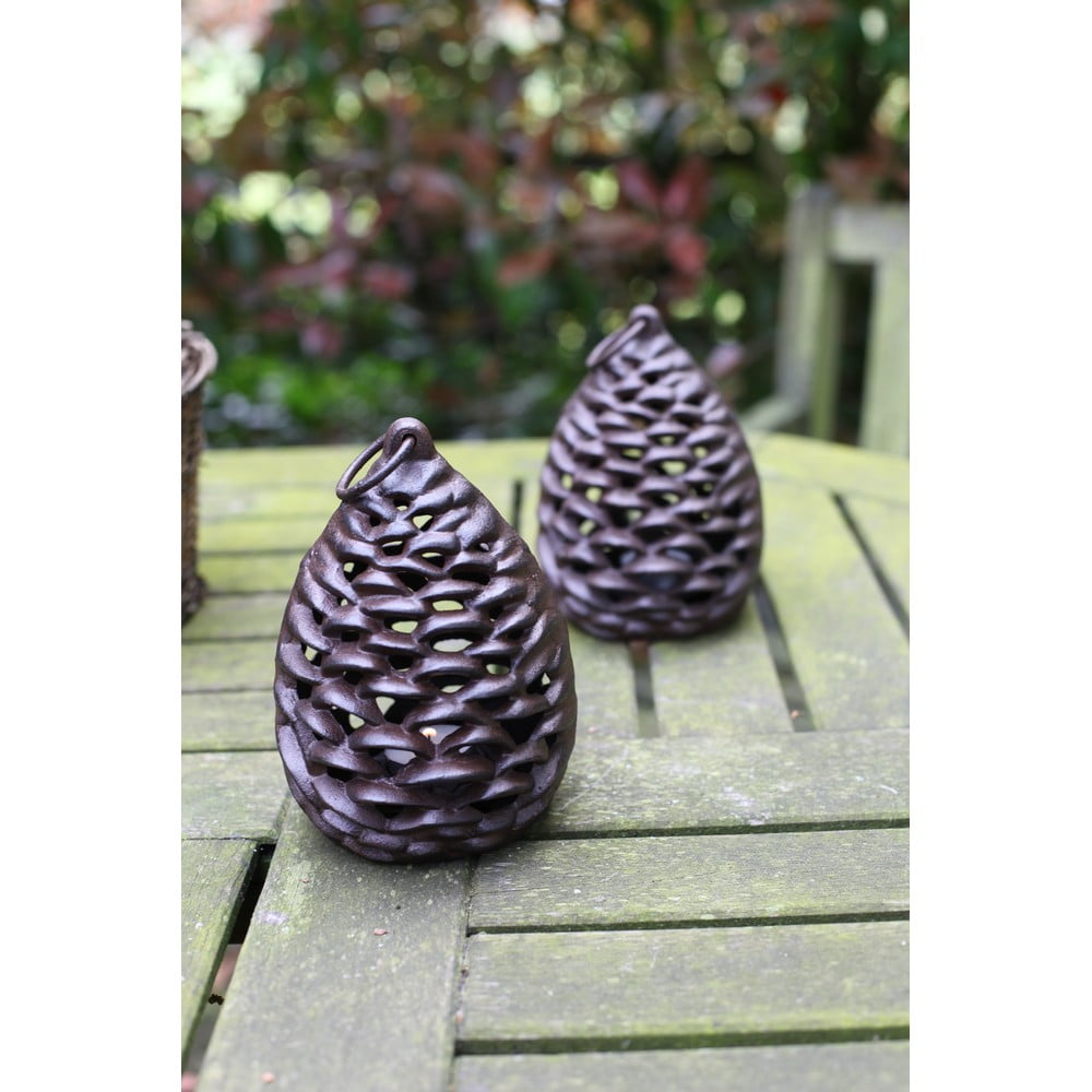 Metalowy lampion (wysokość 18 cm) Pine Cone – Esschert Design (zdjęcie 5)