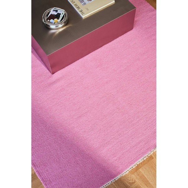 Różowy dywan z mieszanki wełny tkany ręcznie 160x230 cm Row – Jotex-image-1