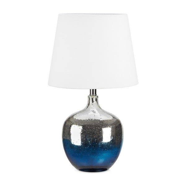 Niebiesko-biała lampa stołowa Markslöjd Ocean