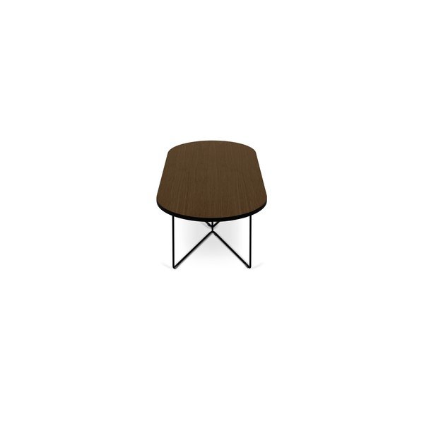 Stolik z fornirem orzechowym TemaHome Oval-image-1