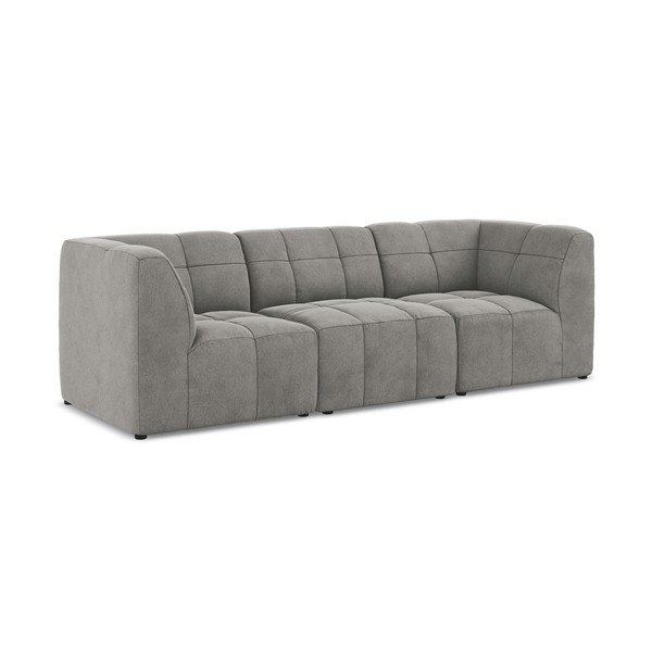 Szara aksamitna sofa 255 cm Aloha – Makamii