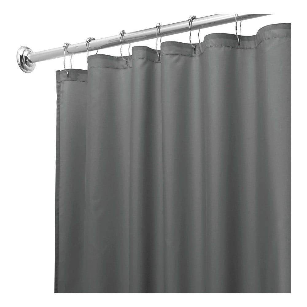 Szara zasłona prysznicowa iDesign, 180x200 cm