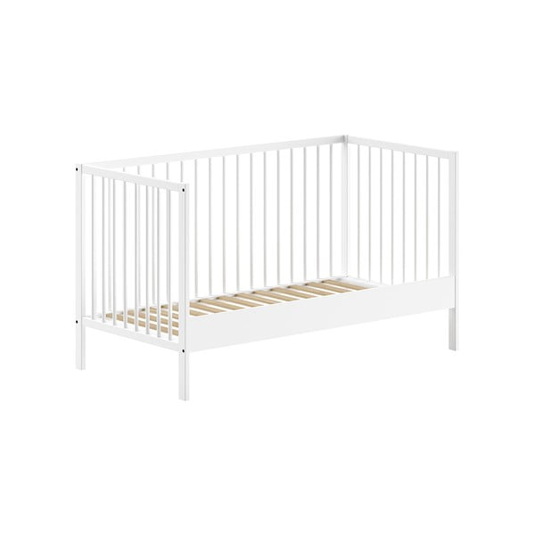 Białe łóżeczko z litego drewna sosnowego 70x140 cm DINO – Vipack-image-2