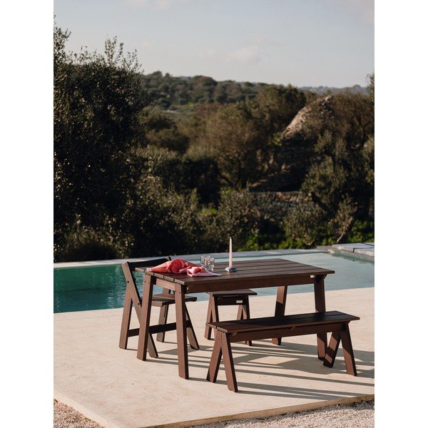 Stół ogrodowy z litego drewna sosnowego 77x140 cm Navo – noo.ma-image-1