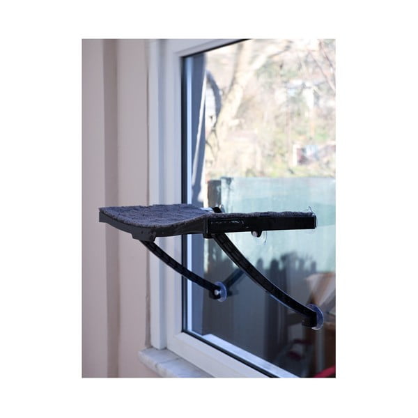 Czarne legowisko dla kota na okno 47x32 cm – Lydia&Co