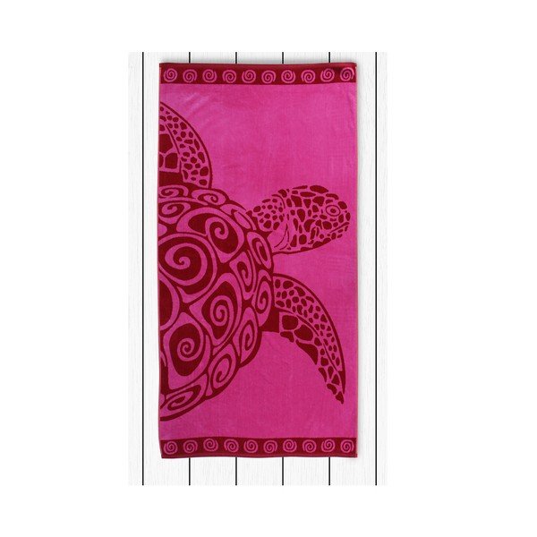 Ręcznik kąpielowy DecoKing Pink Turtle, 90x180 cm-image-1