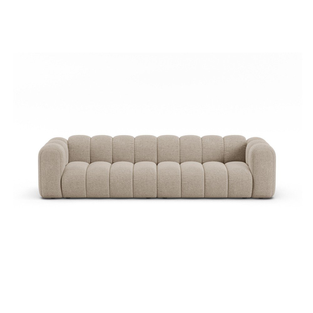 Beżowa sofa z tkaniny szenilowej 290 cm Lupine – Micadoni